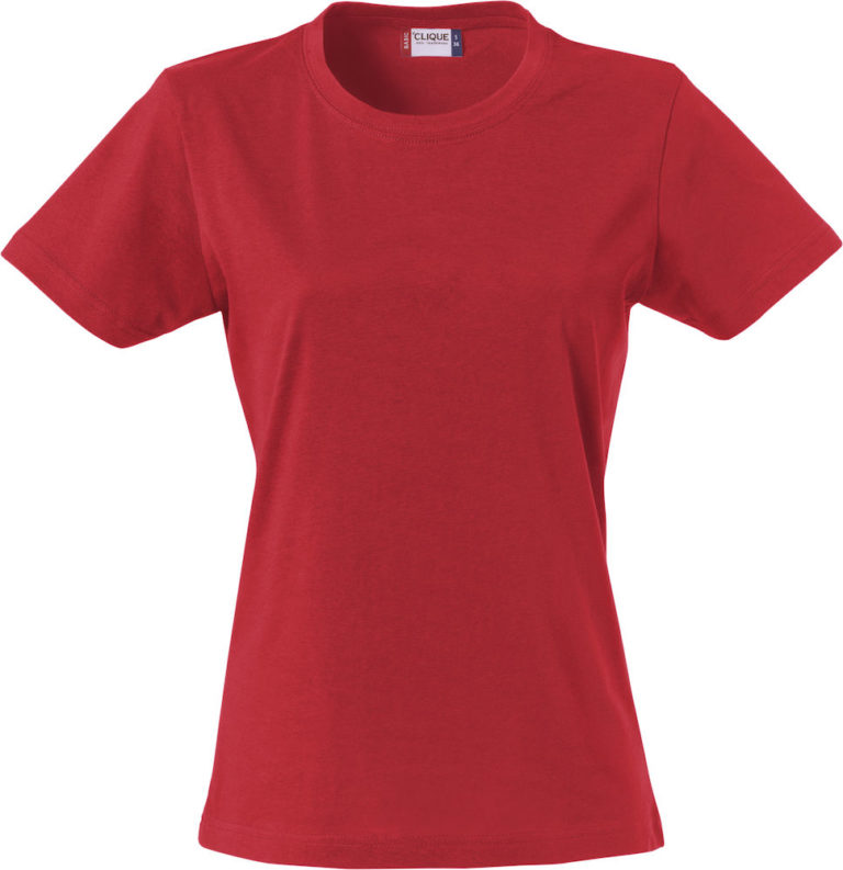 Basic t-shirt jente rød