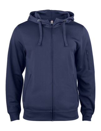 Basic Active hood full zip framme marineblå