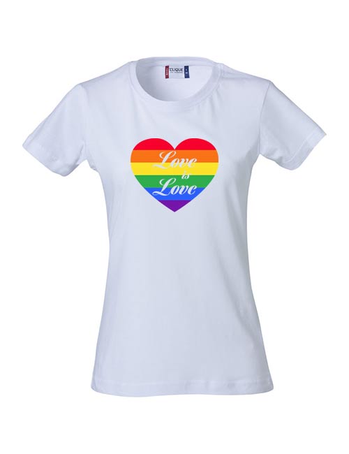 T-skjorte Love is love hvit