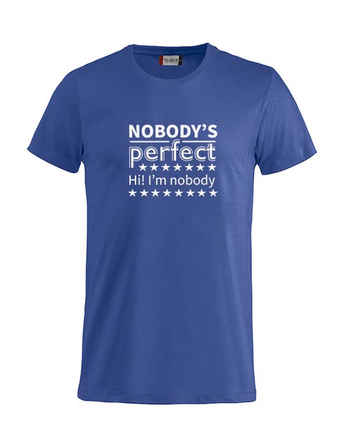 T-skjorte Nobodys perfect blå