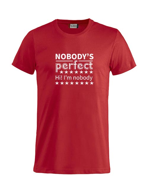 T-skjorte Nobodys perfect rød