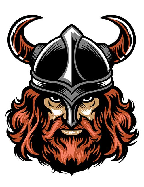 Ryggbadge Viking men hjelm