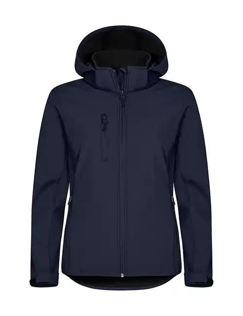 ClassicSoftshell HoodyLady DarkNavy framme