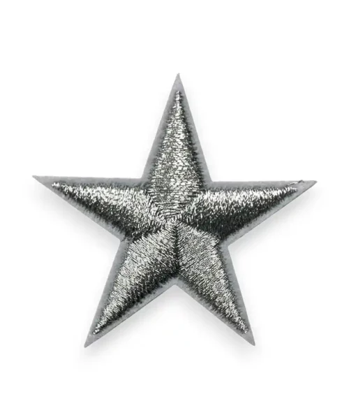 Stjerne patch sølv middels